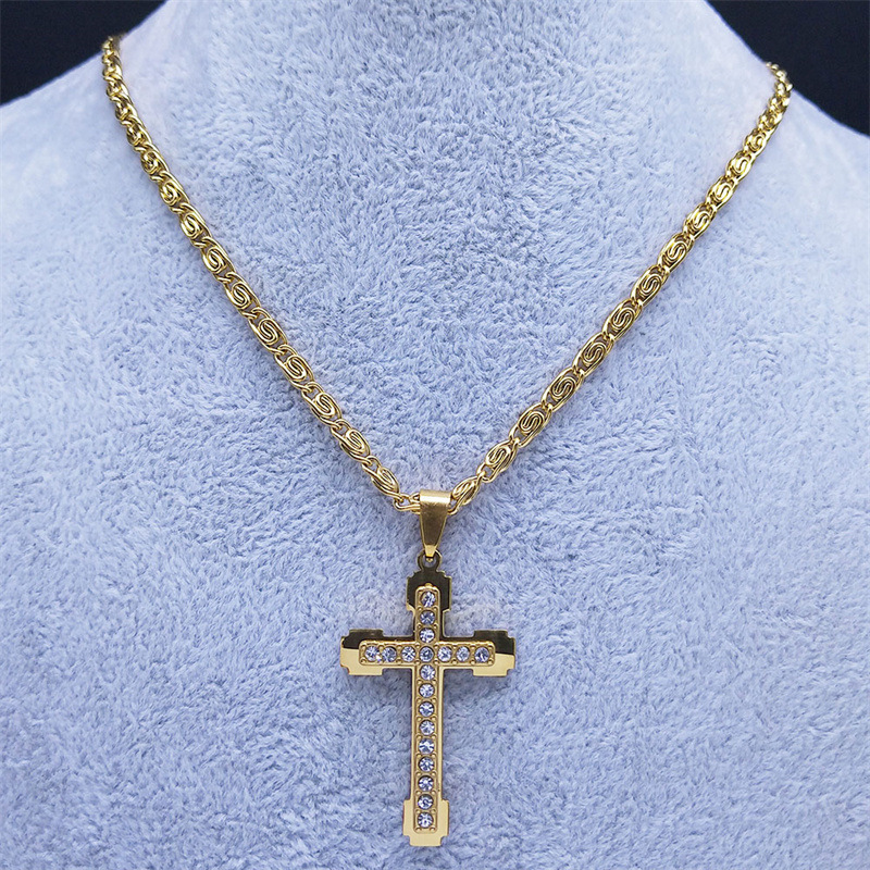 925 Silver Gold Plated Cross Necklace