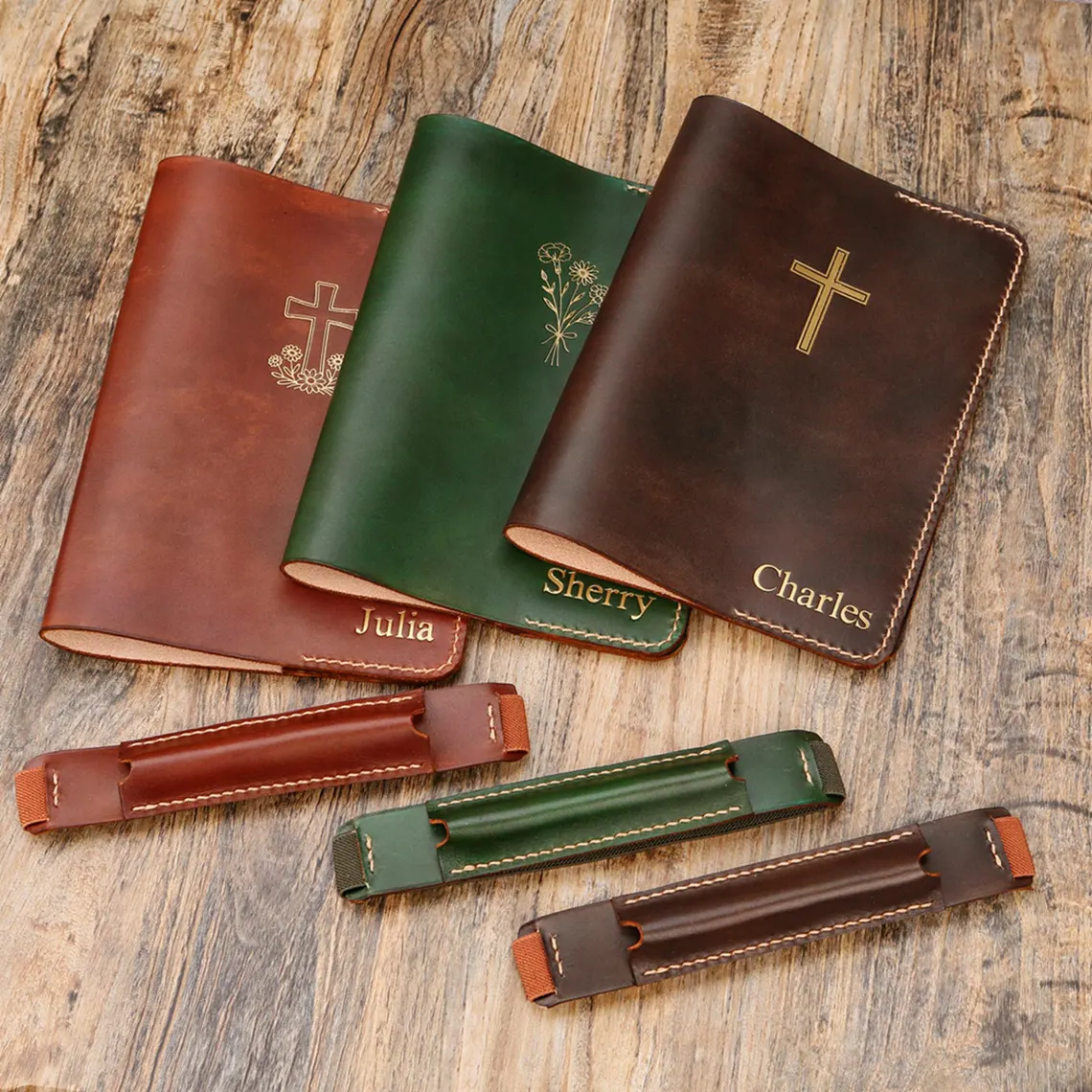 Personalized Leather Bible Cover Case