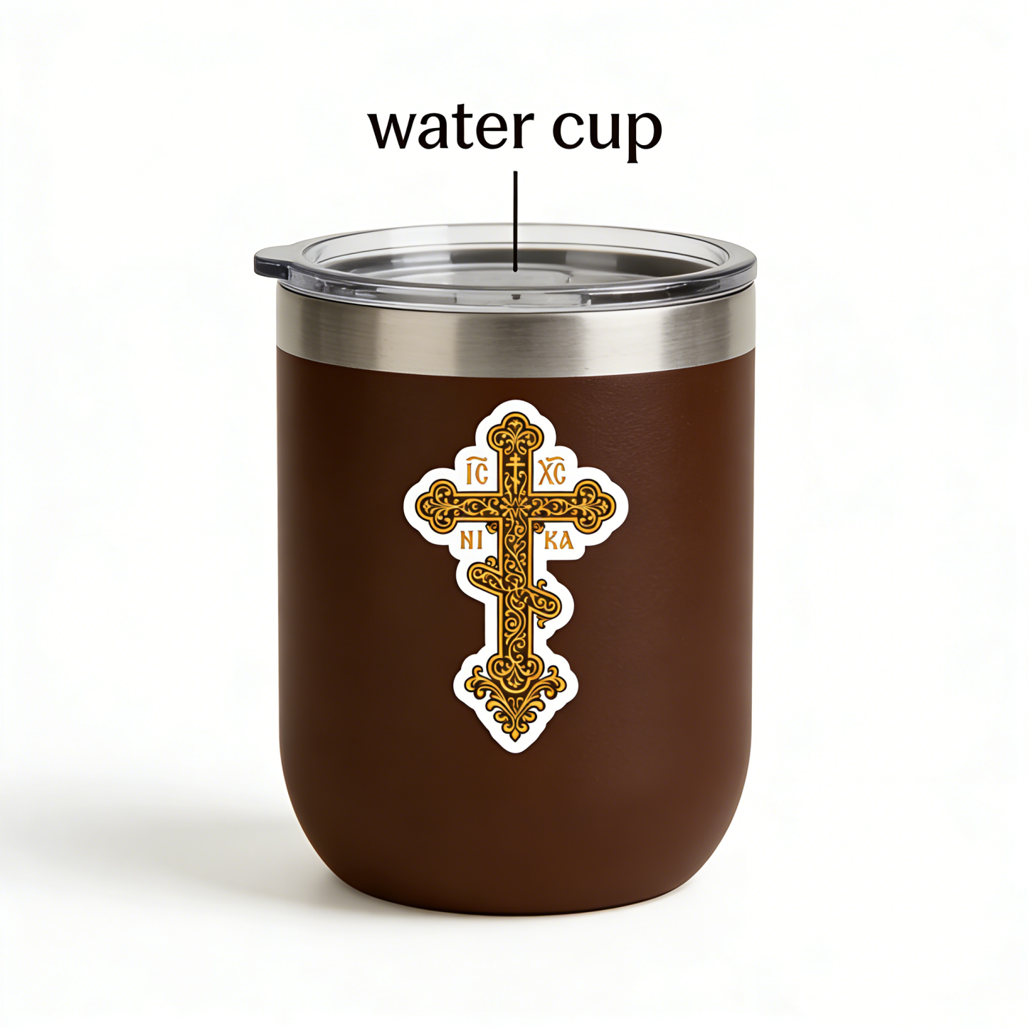 Ornate Eastern Orthodox Cross Sticker