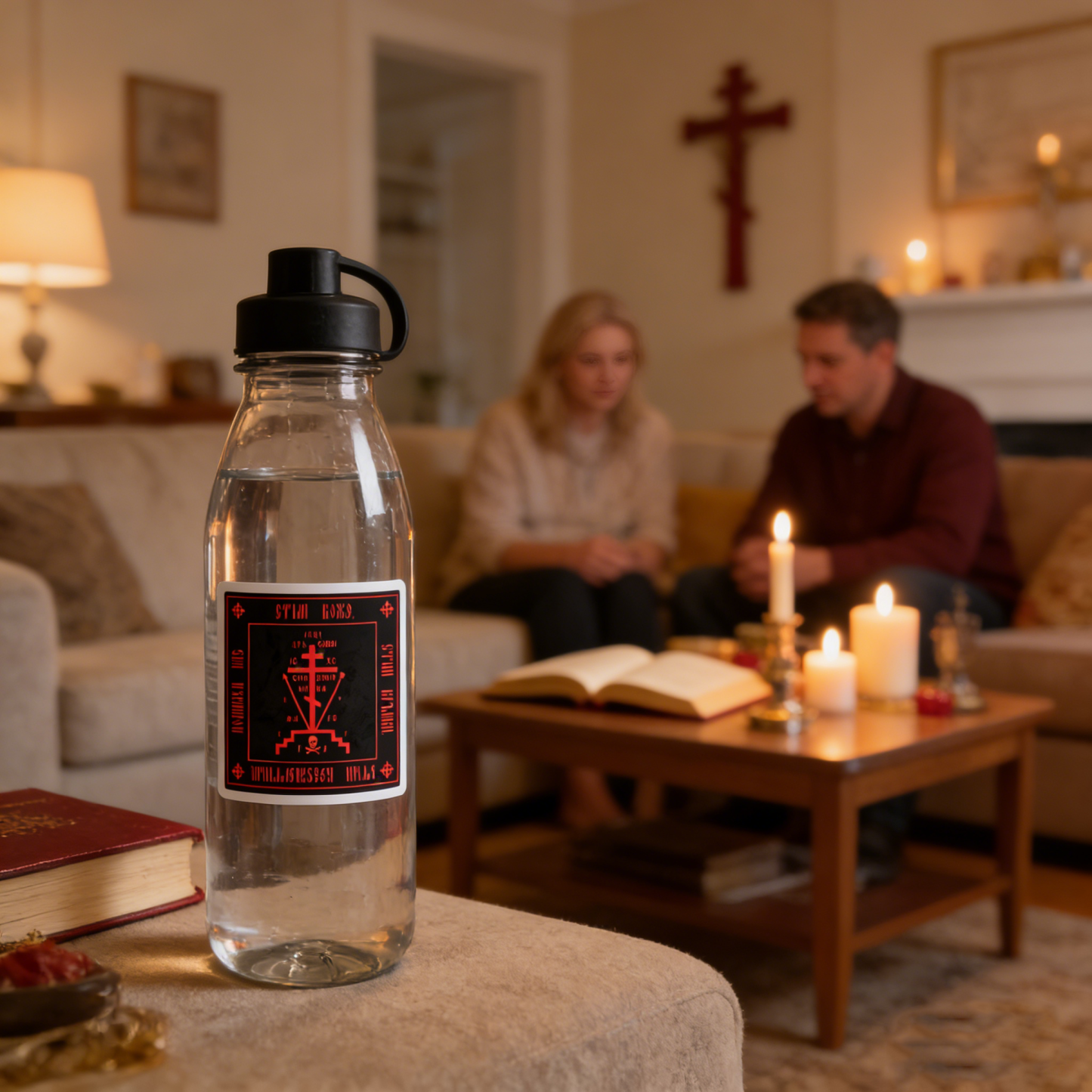 Calvary Cross (Christian Orthodox Monastic Symbol) Sticker