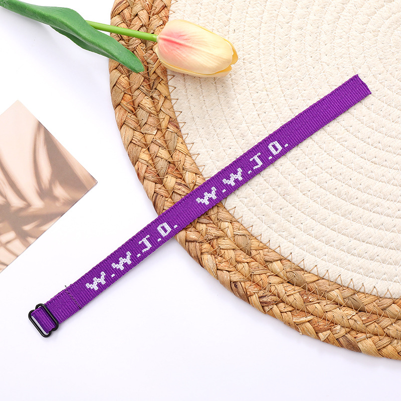 WWJD jacquard wrist strap unisex adjustable sports wrist strap