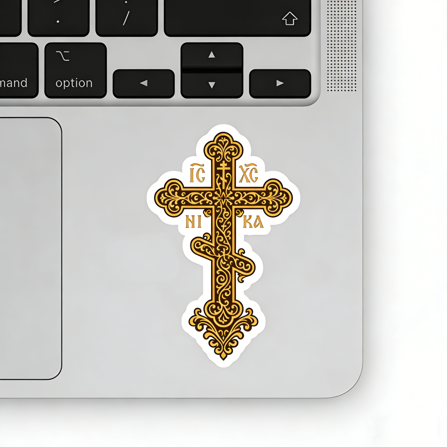 Ornate Eastern Orthodox Cross Sticker
