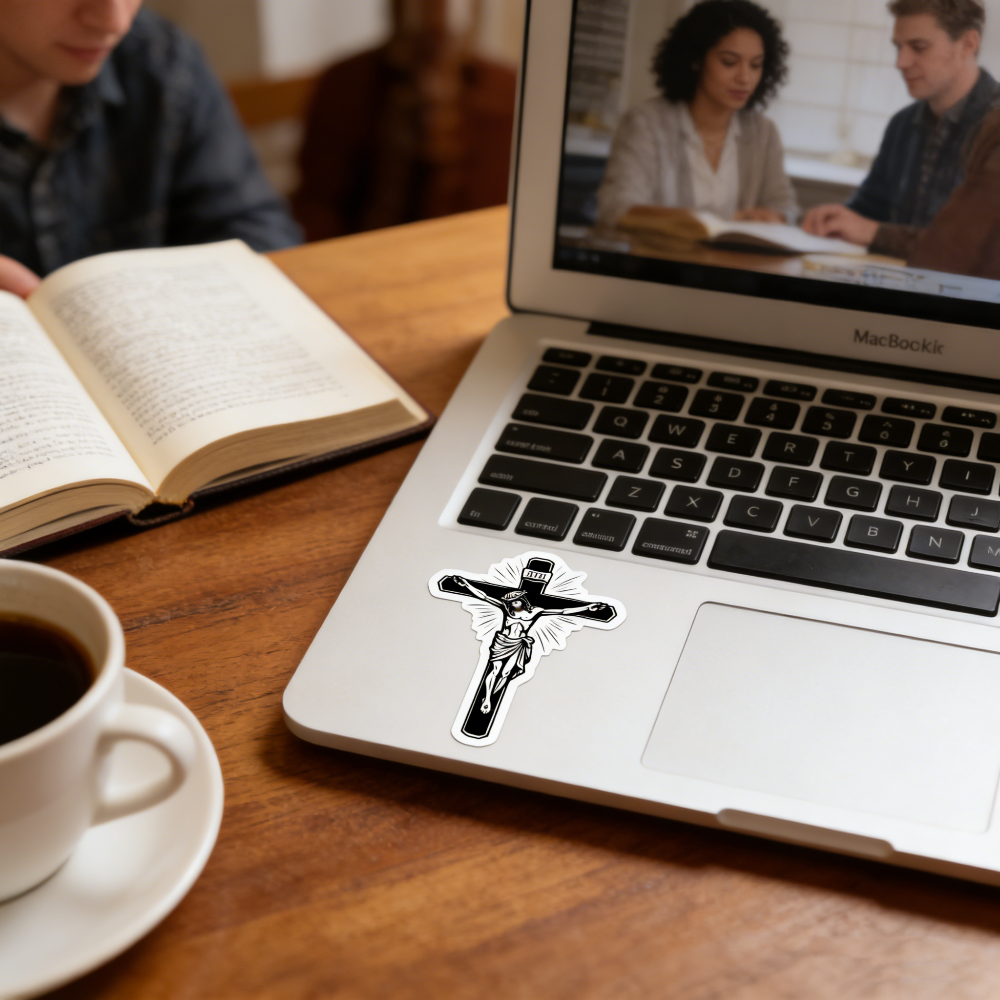 Crucifix Christian Cross Jesus Religious Symbol Catholic Church Sticker