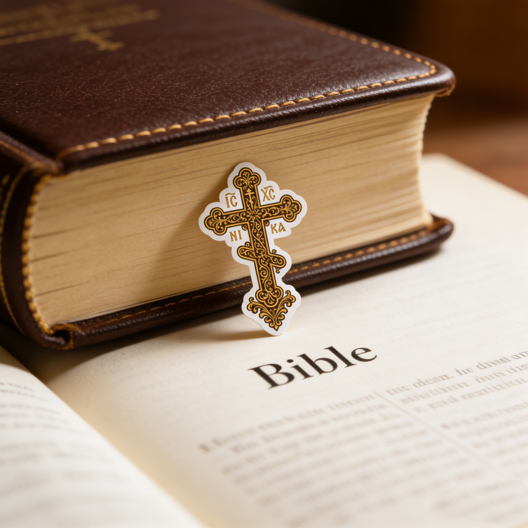 Ornate Eastern Orthodox Cross Sticker