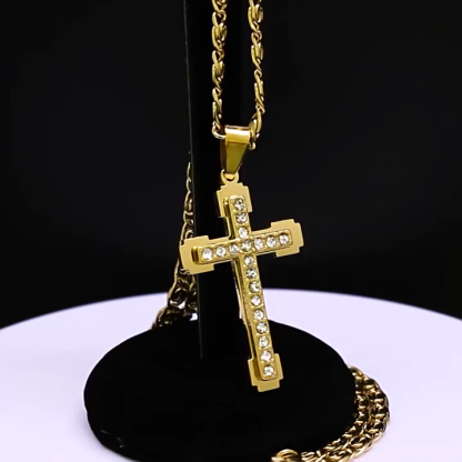 925 Silver Gold Plated Cross Necklace