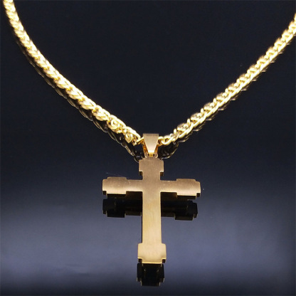 925 Silver Gold Plated Cross Necklace