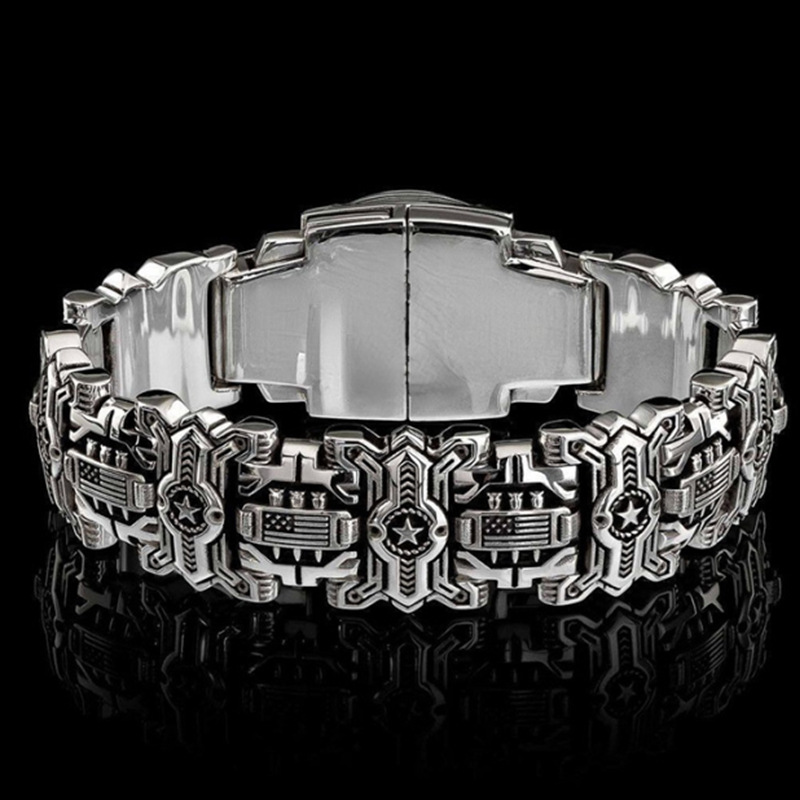 “Armor of Faith” Handcrafted 925 Sterling Silver Bracelet