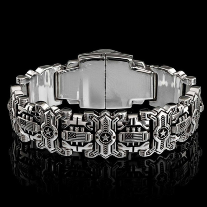 “Armor of Faith” Handcrafted 925 Sterling Silver Bracelet