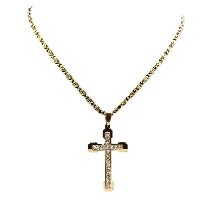 925 Silver Gold Plated Cross Necklace