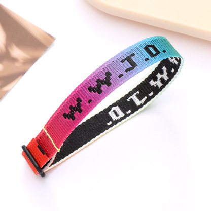 WWJD jacquard wrist strap unisex adjustable sports wrist strap