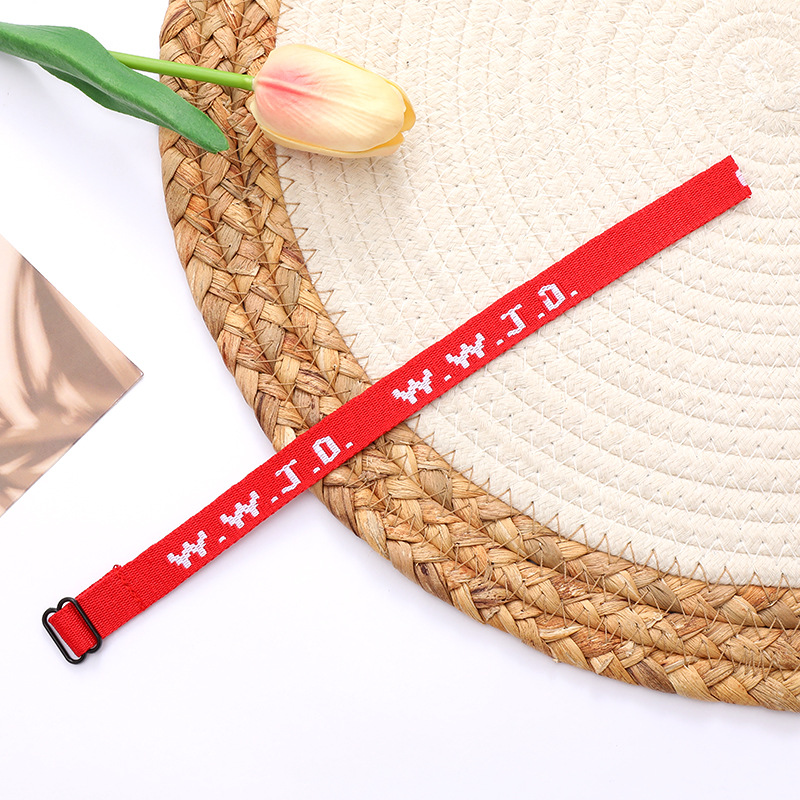 WWJD jacquard wrist strap unisex adjustable sports wrist strap