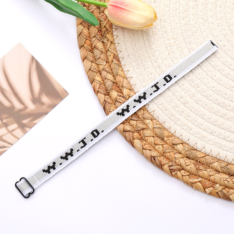 WWJD jacquard wrist strap unisex adjustable sports wrist strap