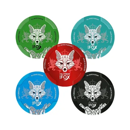 White FOX pouches 16mg with 5 Flavors