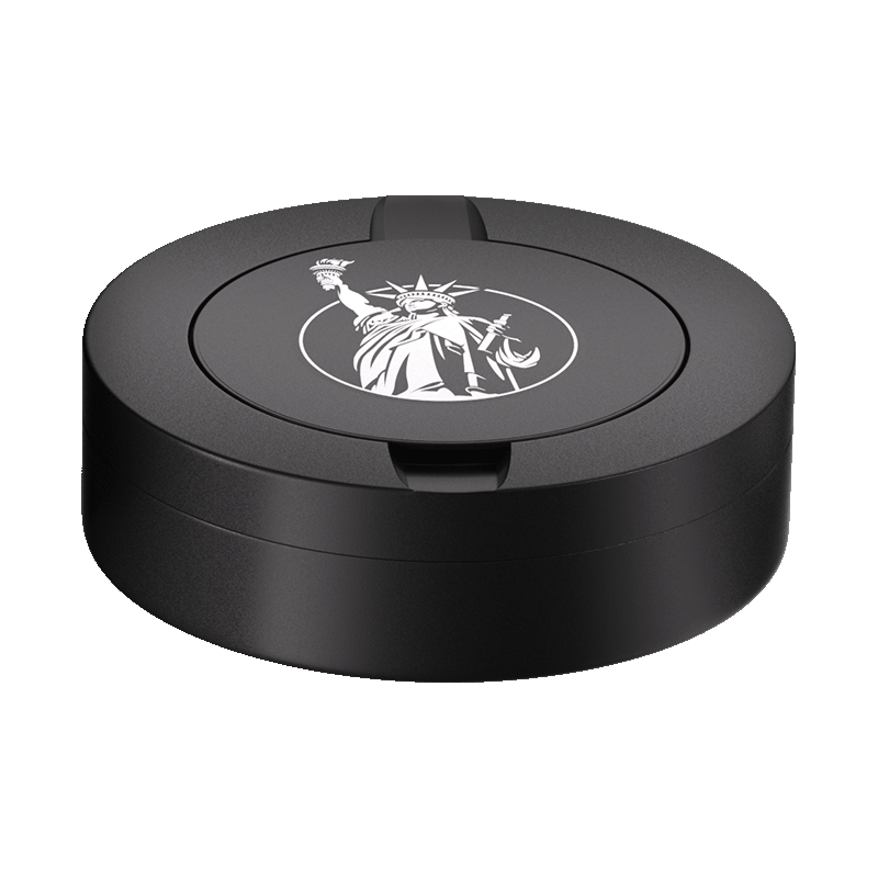 Statue of Liberty Design Black Metal Two-Tie Container Cans-Snuseveryday