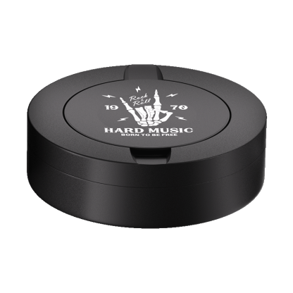 Hand Music Design Black Metal Two-Tie Container Cans-Snuseveryday