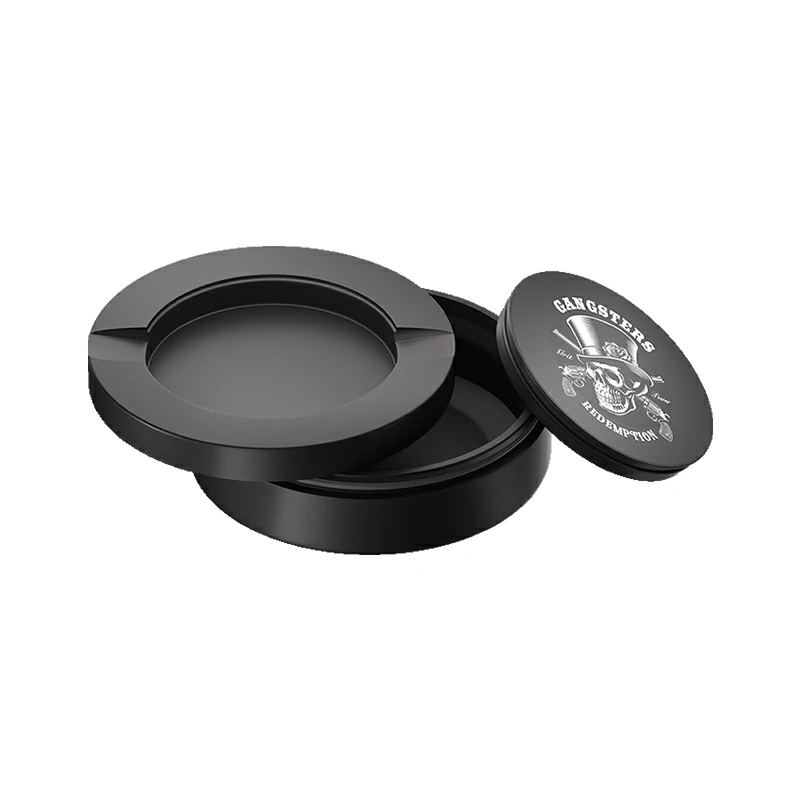 Black Metal Two-Tie Container Cans