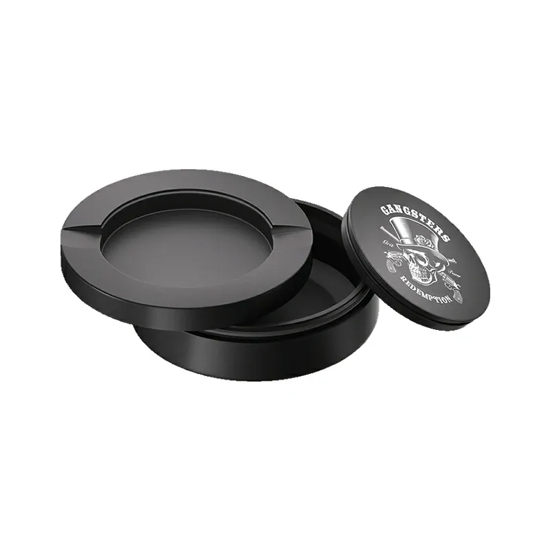 Black Metal Two-Tie Container Cans