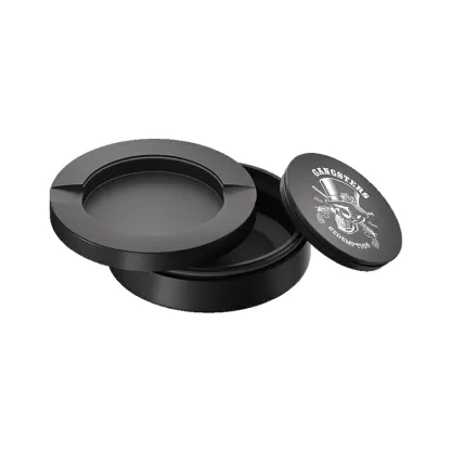 Black Metal Two-Tie Container Cans