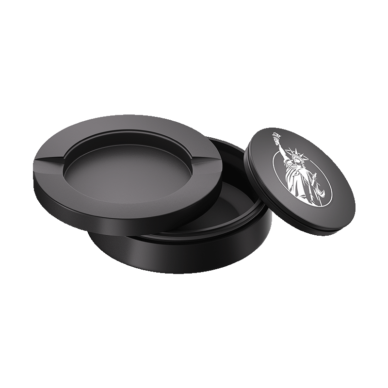 Black Metal Two-Tie Container Cans-Snuseveryday