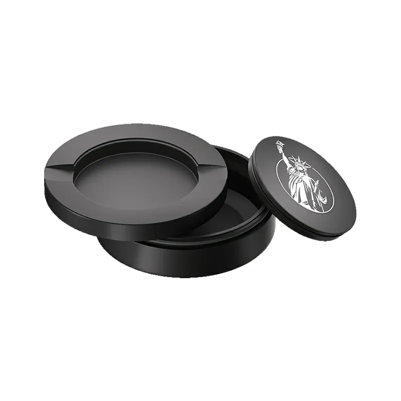 Black Metal Two-Tie Container Cans