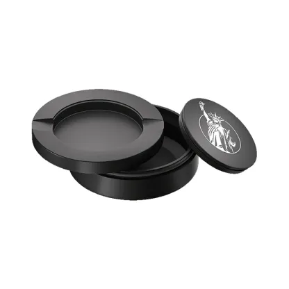 Black Metal Two-Tie Container Cans