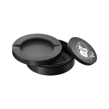 Black Metal Two-Tie Container Cans