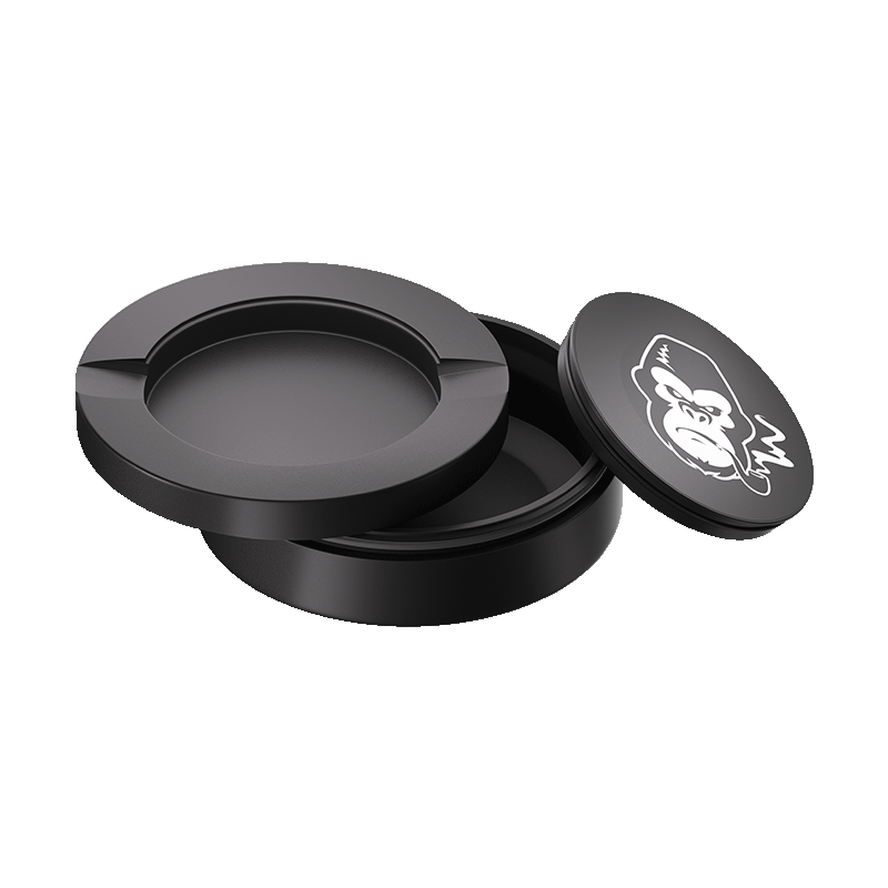 Black Metal Two-Tie Container Cans-Snuseveryday