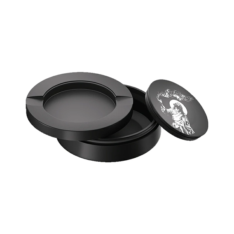 Jesus Design Black Metal Two-Tie Container Cans