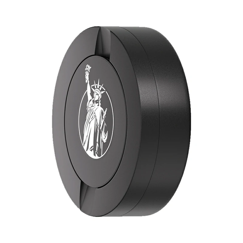 Statue of Liberty Design Black Metal Two-Tie Container Cans