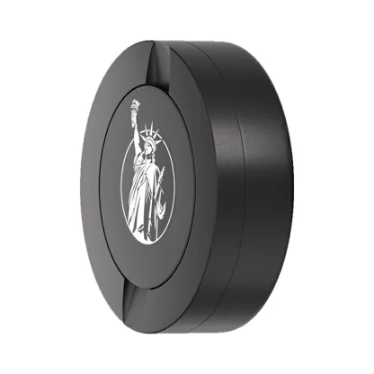 Statue of Liberty Design Black Metal Two-Tie Container Cans