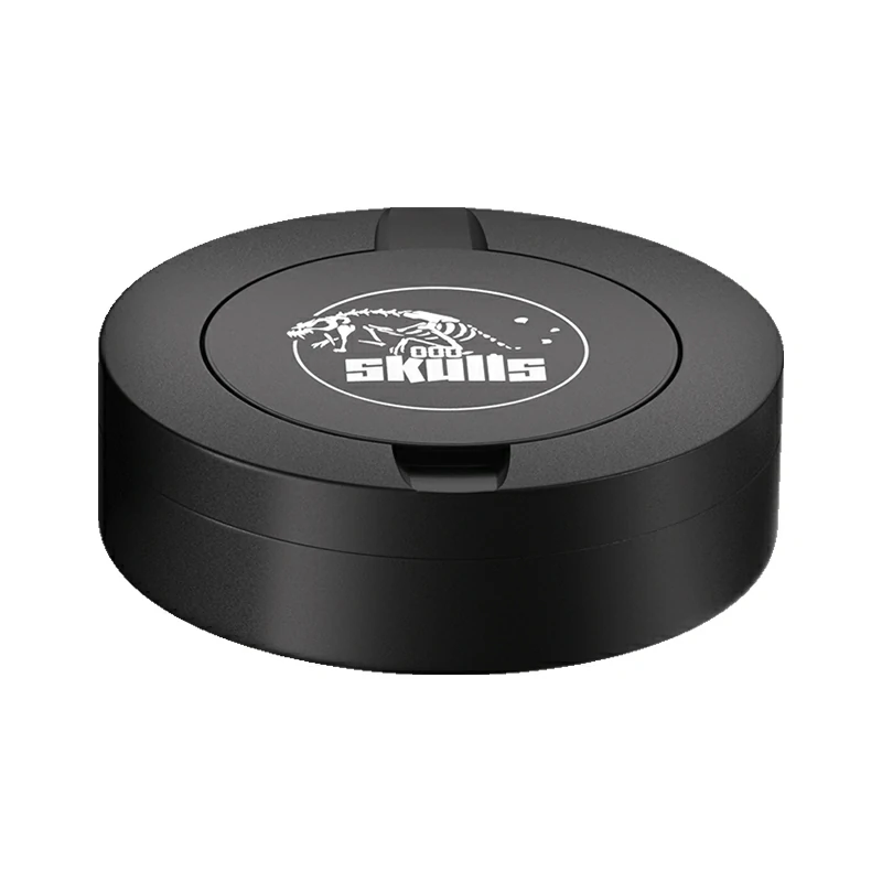 Skulls Design Black Metal Two-Tie Container Cans