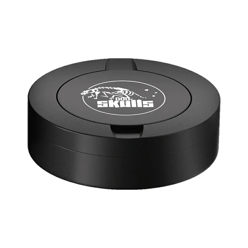 Skulls Design Black Metal Two-Tie Container Cans