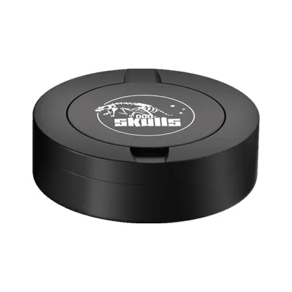 Skulls Design Black Metal Two-Tie Container Cans