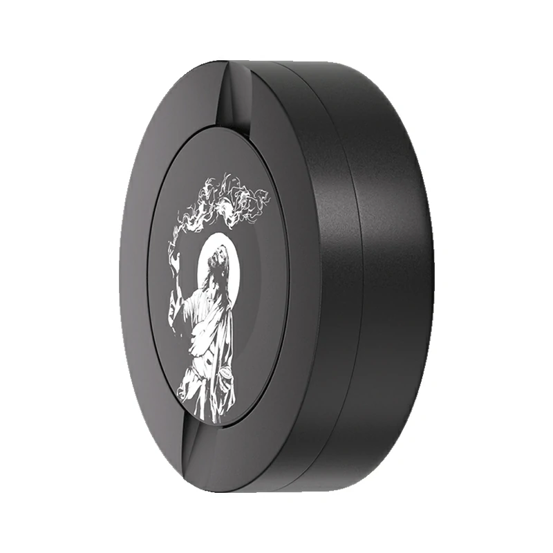Jesus Design Black Metal Two-Tie Container Cans