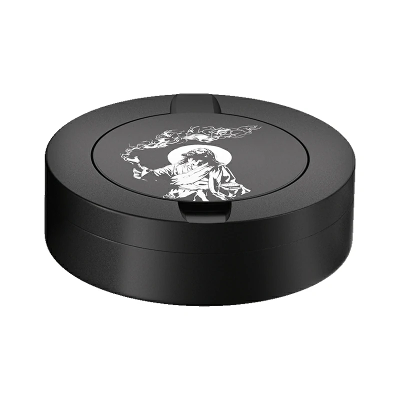 Jesus Design Black Metal Two-Tie Container Cans