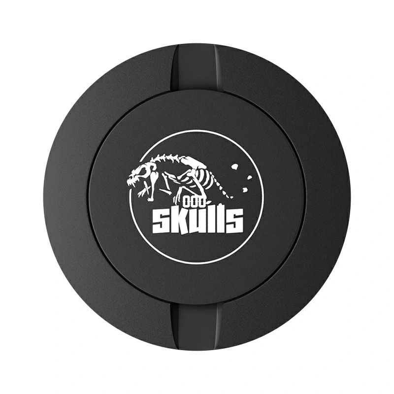 Skulls Design Black Metal Two-Tie Container Cans