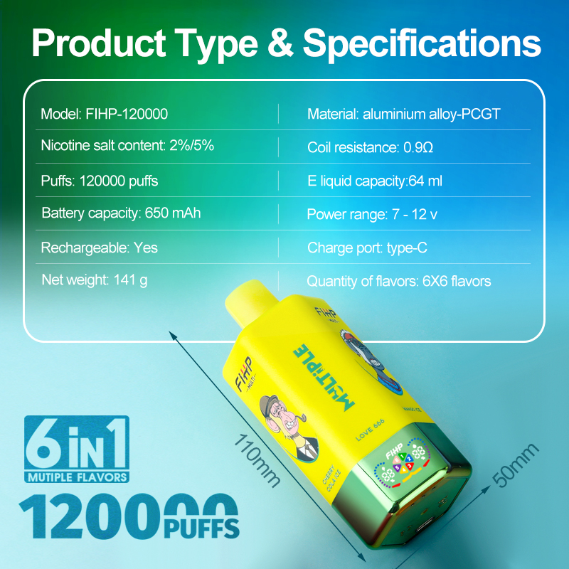 FIHP 120K Multi-Flavor Vape