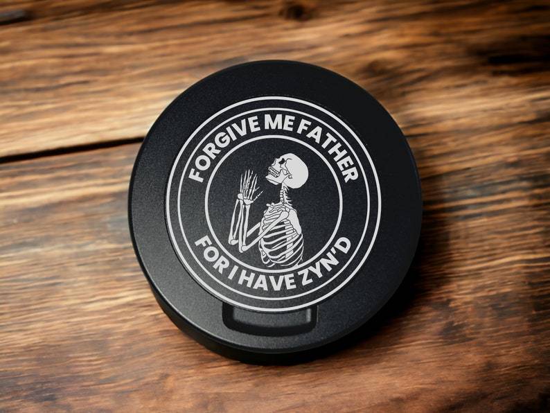 Forgive Me Father Metal Snus Can, Custom Snus Container, Tobacco Container, Dip, Gift for Lip Pillows-Snuseverydaymysite