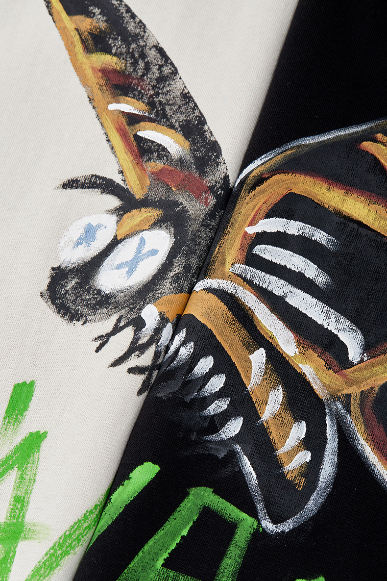 Graffiti Print Street Style Loose Short-sleeved T-shirt