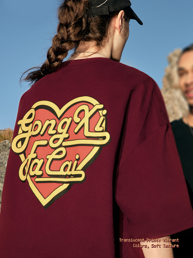 Valentine's Day Love T-shirt Street Loose Couple Short Sleeve