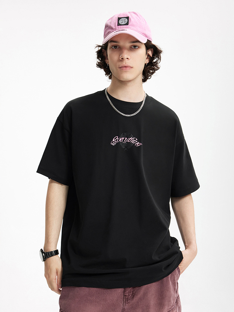 Bat Sleeve Print Street Cotton Loose Short sleeve Top T-shirt