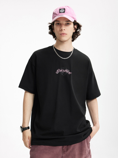 Bat Sleeve Print Street Cotton Loose Short sleeve Top T-shirt