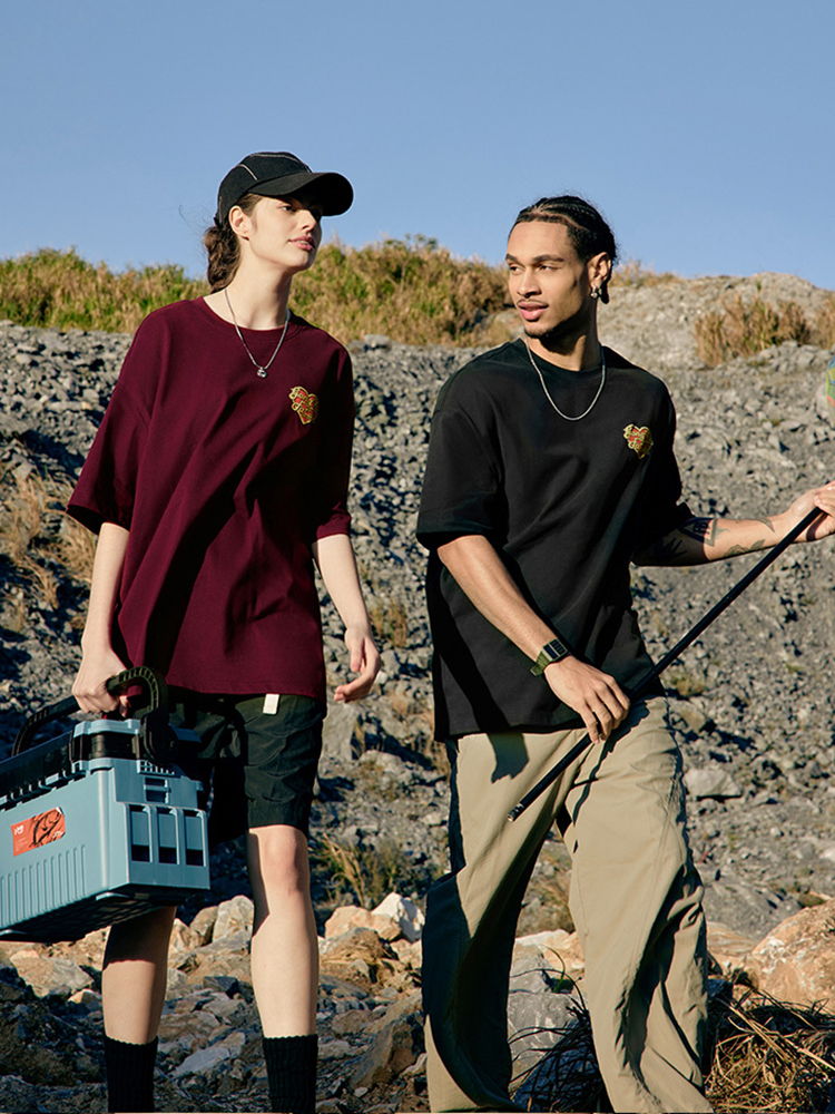 Valentine's Day Love T-shirt Street Loose Couple Short Sleeve