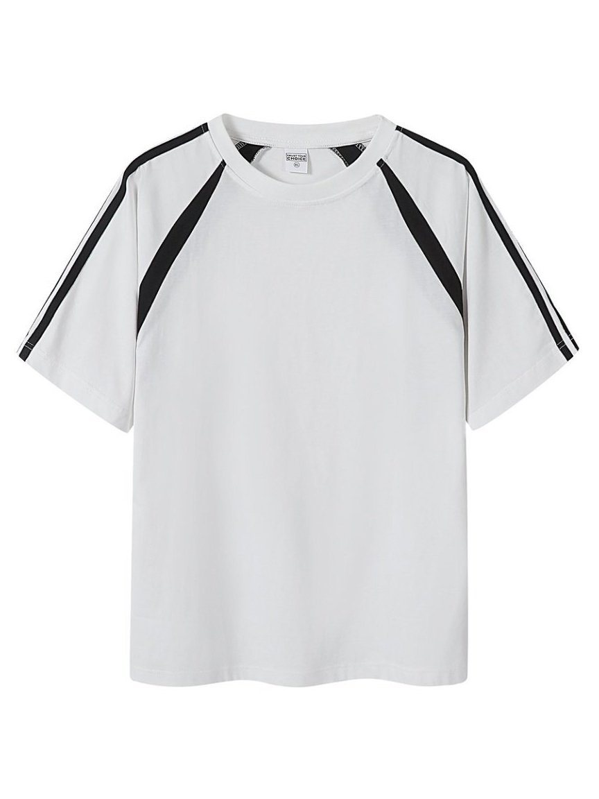 Retro Heavyweight Color Block Cotton Raglan T-shirt