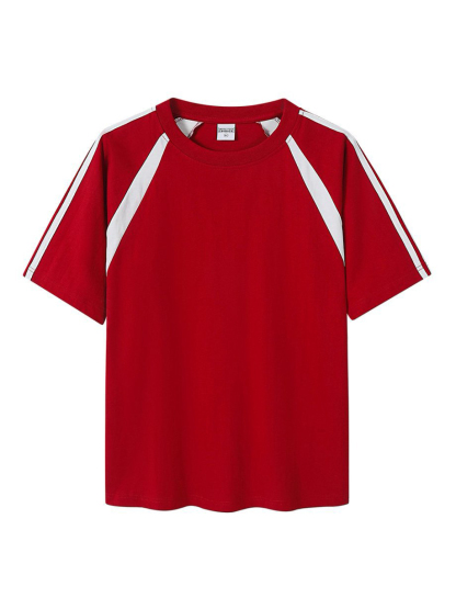 Retro Heavyweight Color Block Cotton Raglan T-shirt