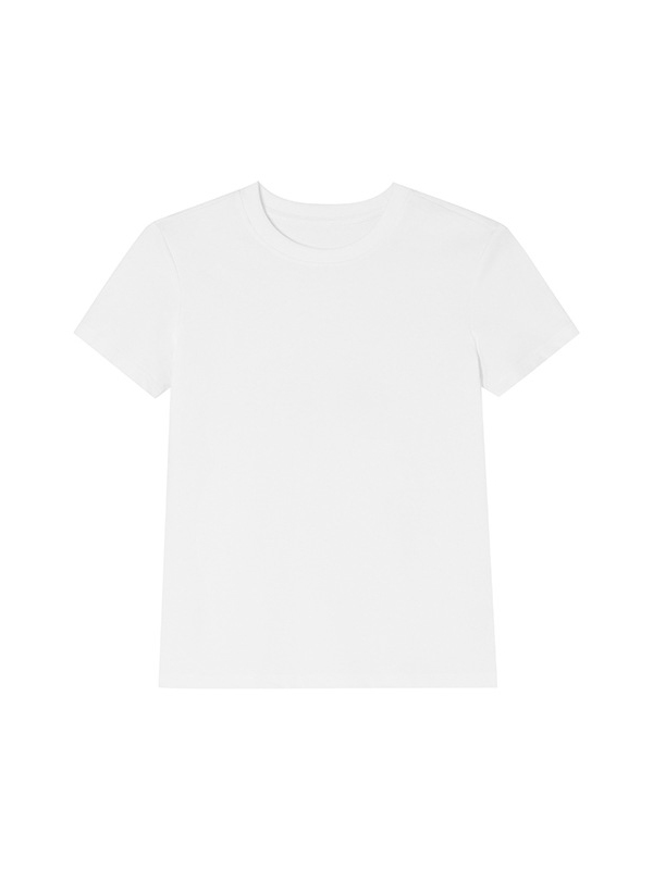 Basic Simple Straight Shoulder Short-sleeve T-shirt For Women