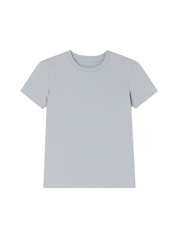 Basic Simple Straight Shoulder Short-sleeve T-shirt For Women