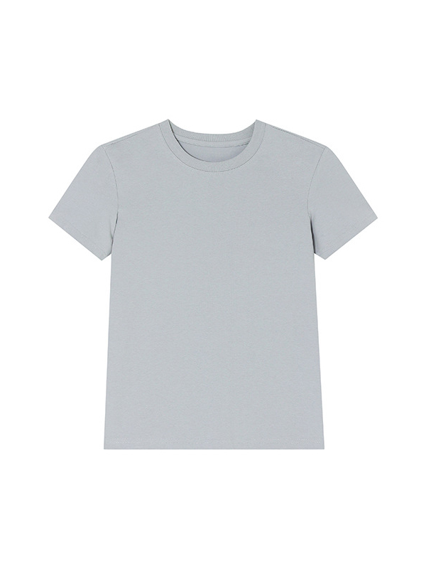Basic Simple Straight Shoulder Short-sleeve T-shirt For Women