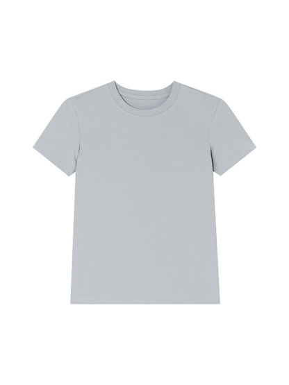 Basic Simple Straight Shoulder Short-sleeve T-shirt For Women