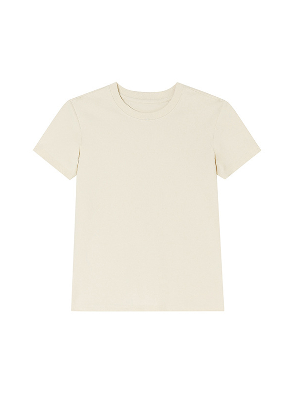 Basic Simple Straight Shoulder Short-sleeve T-shirt For Women